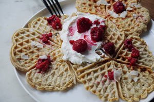 WAFFLES SALUDABLES SIN AZÚCAR CON TOPPING