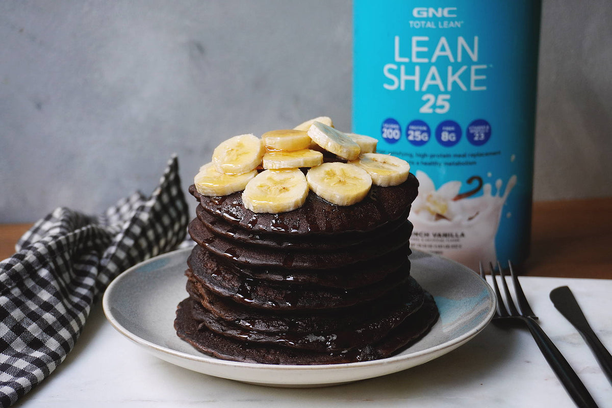 PANCAKES DE CACAO Y NARANJA