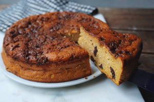 PASTEL DE BONIATO CON TROZOS DE CHOCOLATE %80