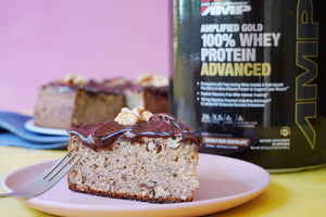 TORTA DE BANANA CON CHOCOLATE Y NUECES
