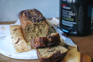 BUDÍN DE BANANO CON CHOCOLATE EN TROZOS