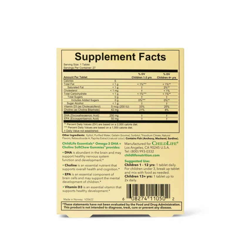 ChildLife Omega -3 DHA + Colina