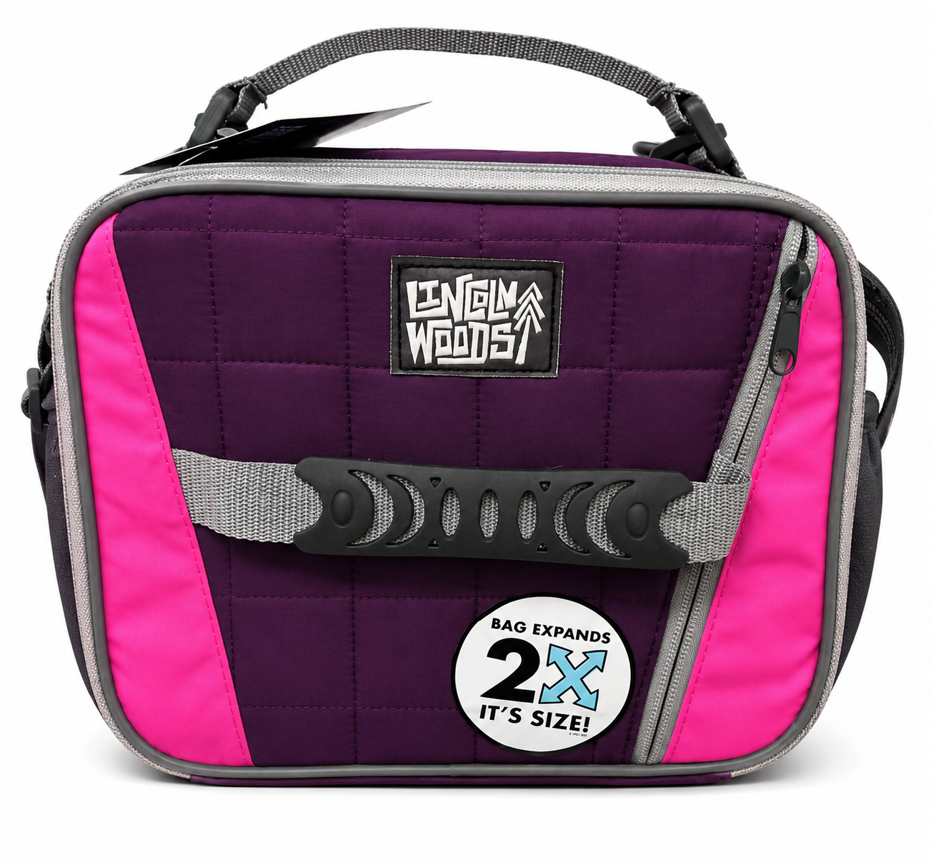 Fit and Fresh Arcadia Sporty Expandable Lunch Bag Plum