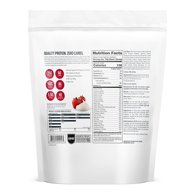 Isopure® Protein Powder - Zero Carb Protein