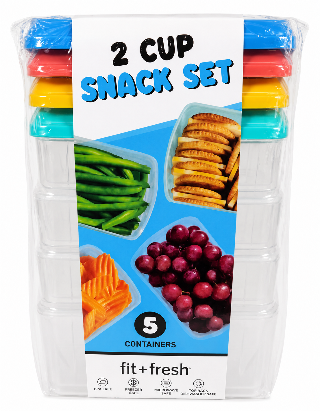 Fit and Fresh 2 Cup Snack Set (10 pcs with Ice Pack)