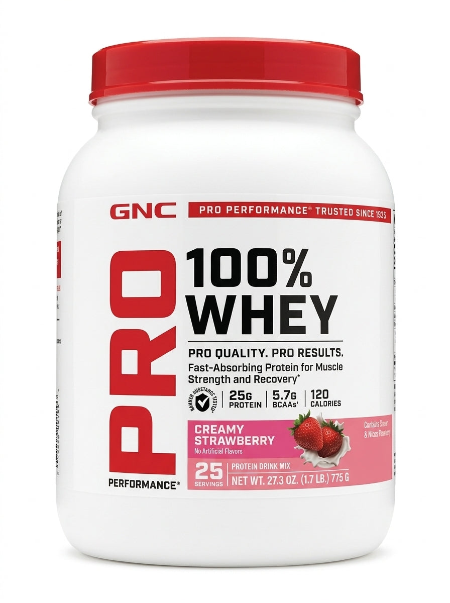 GNC Pro 100% Whey Creamy Strawberry