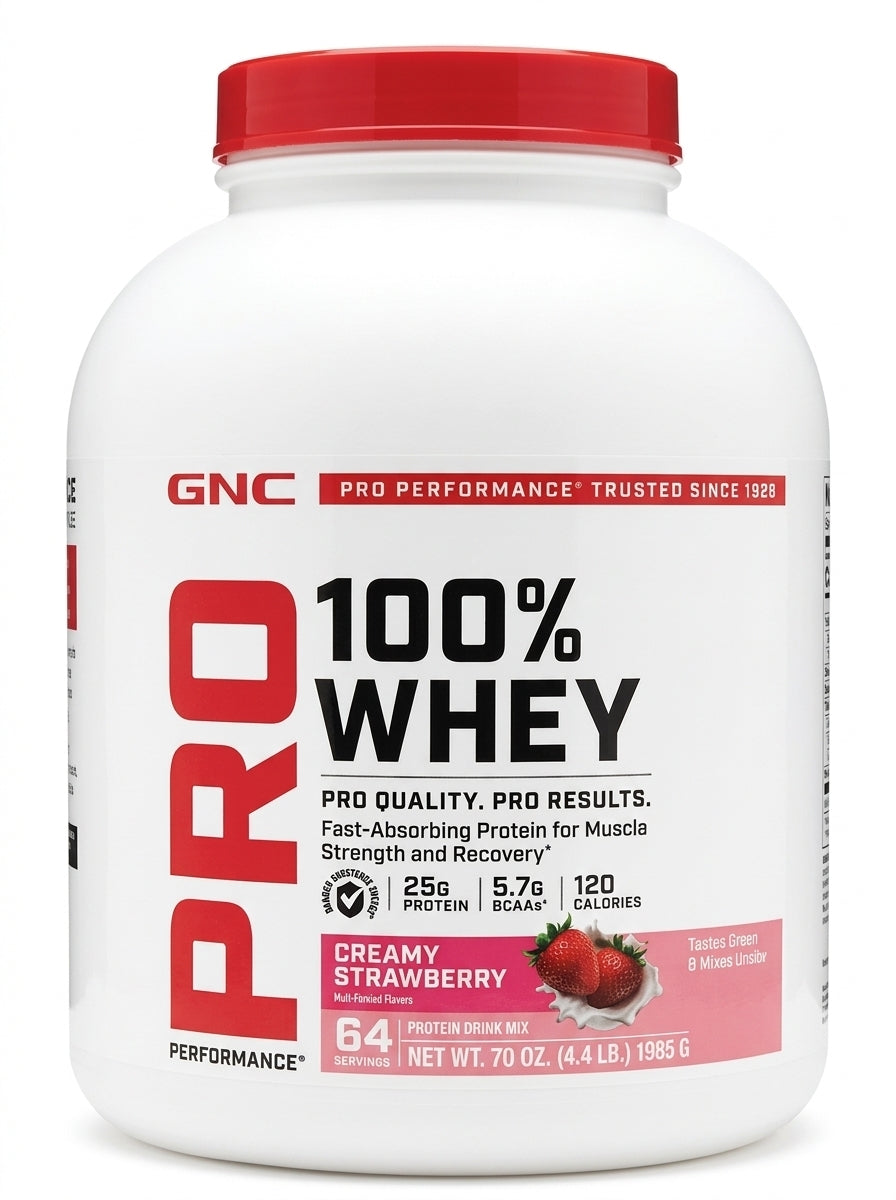 GNC Pro 100% Whey Creamy Strawberry