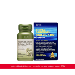 GNC Triple Strength Fish Oil CoQ-10 + Valerian Root