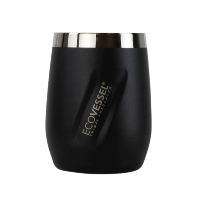 Ecovessel Port Wine Tumber With Lid 10 Oz - Black Shadow